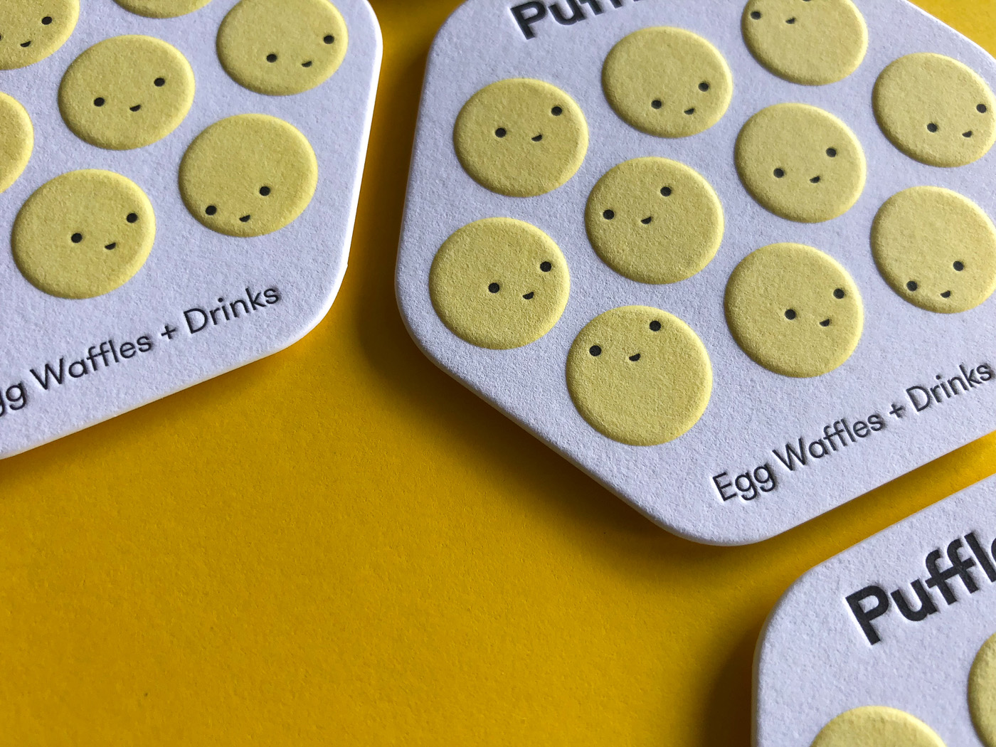 Unique letterpress embossed loyalty cards for Pufflets on Savoy 3