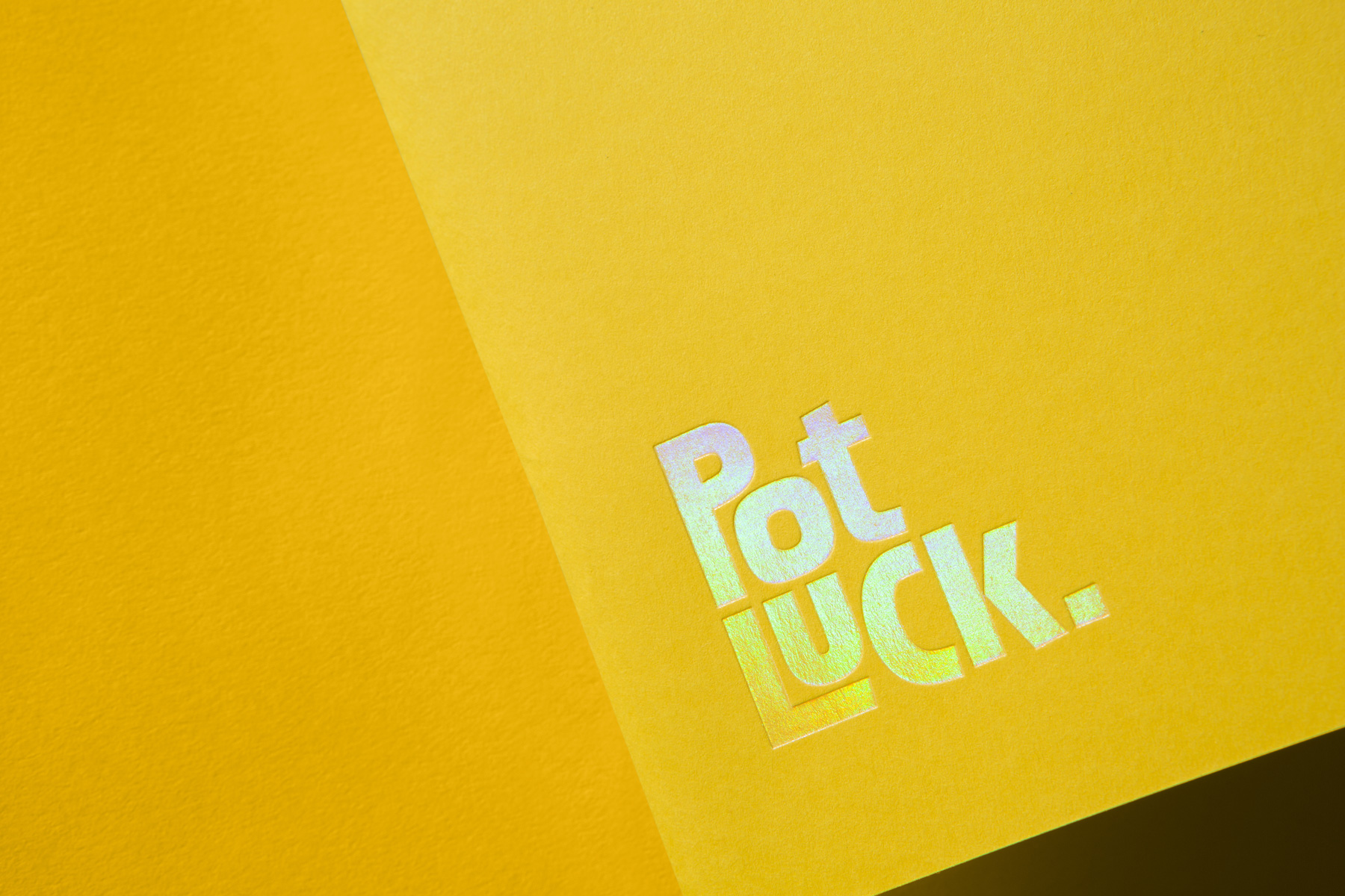 Potluck charity exhibition cookbook with holographic foil for Free to Feed