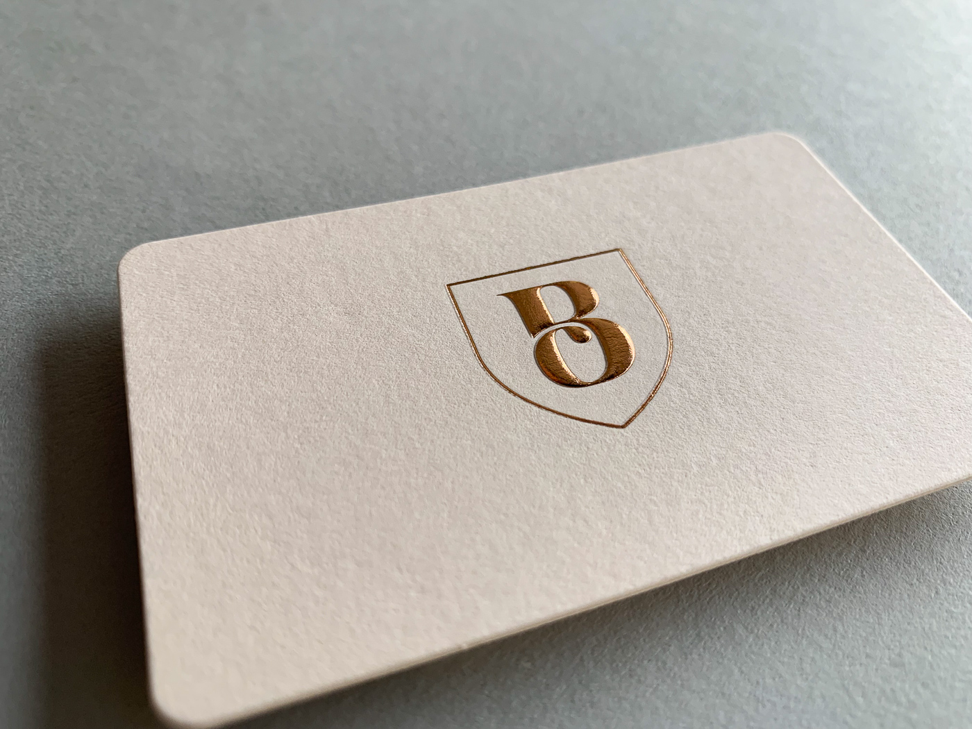 Foil stamped and embossed for Bambinos Club on Colorplan Vellum White 540gsm 2