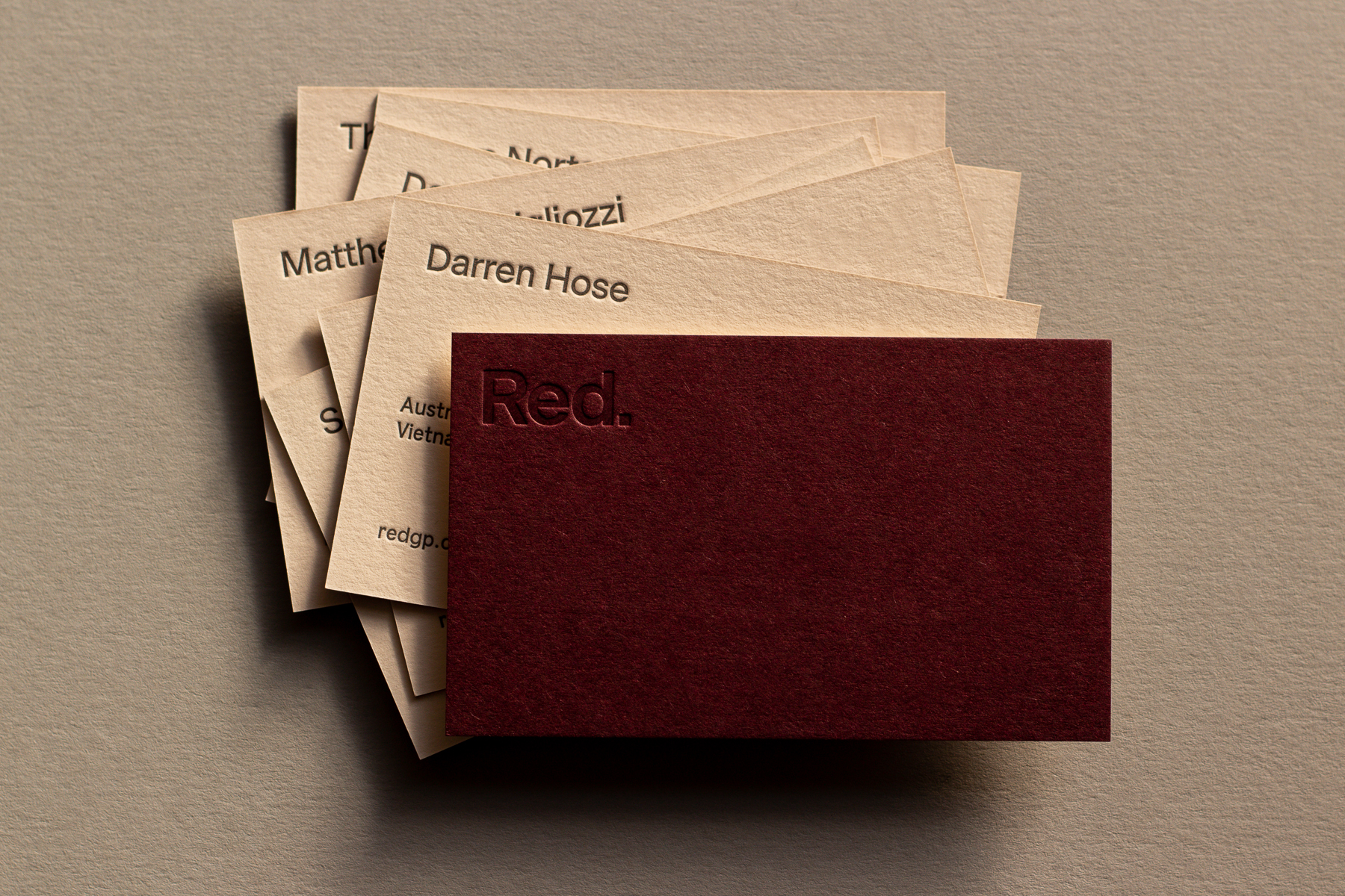 Red x Hungry Workshop Letterpress Business Cards-3