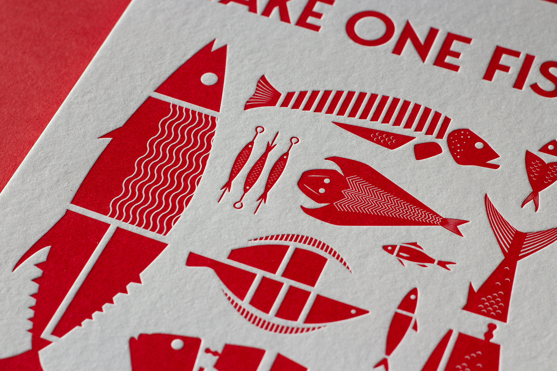 Take One Fish x Hungry Workshop Letterpress Print